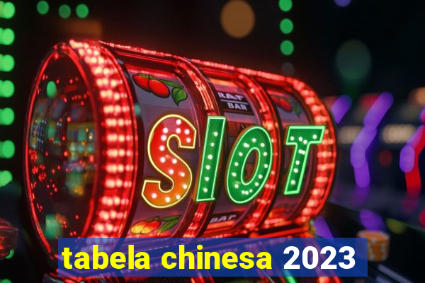 tabela chinesa 2023